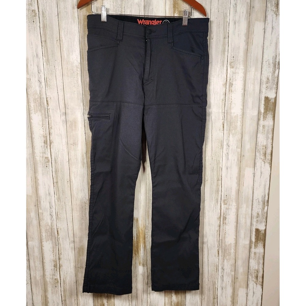 Wrangler ATG Hiking Pants Mens Fit 33x29 Gray Cargo Nylon Flex All Terrain Gear